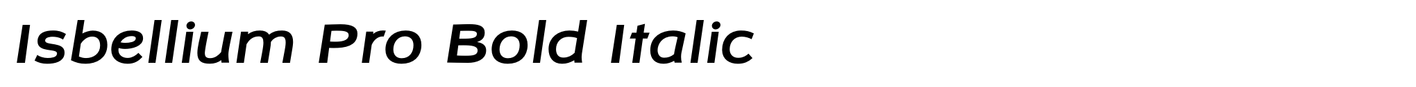 Isbellium Pro Bold Italic image